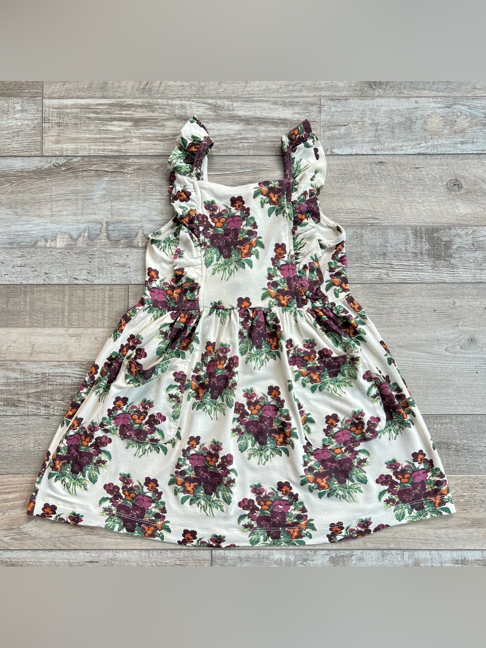 Kate Quinn Girls Pinafore Ruffle Dress Size 5